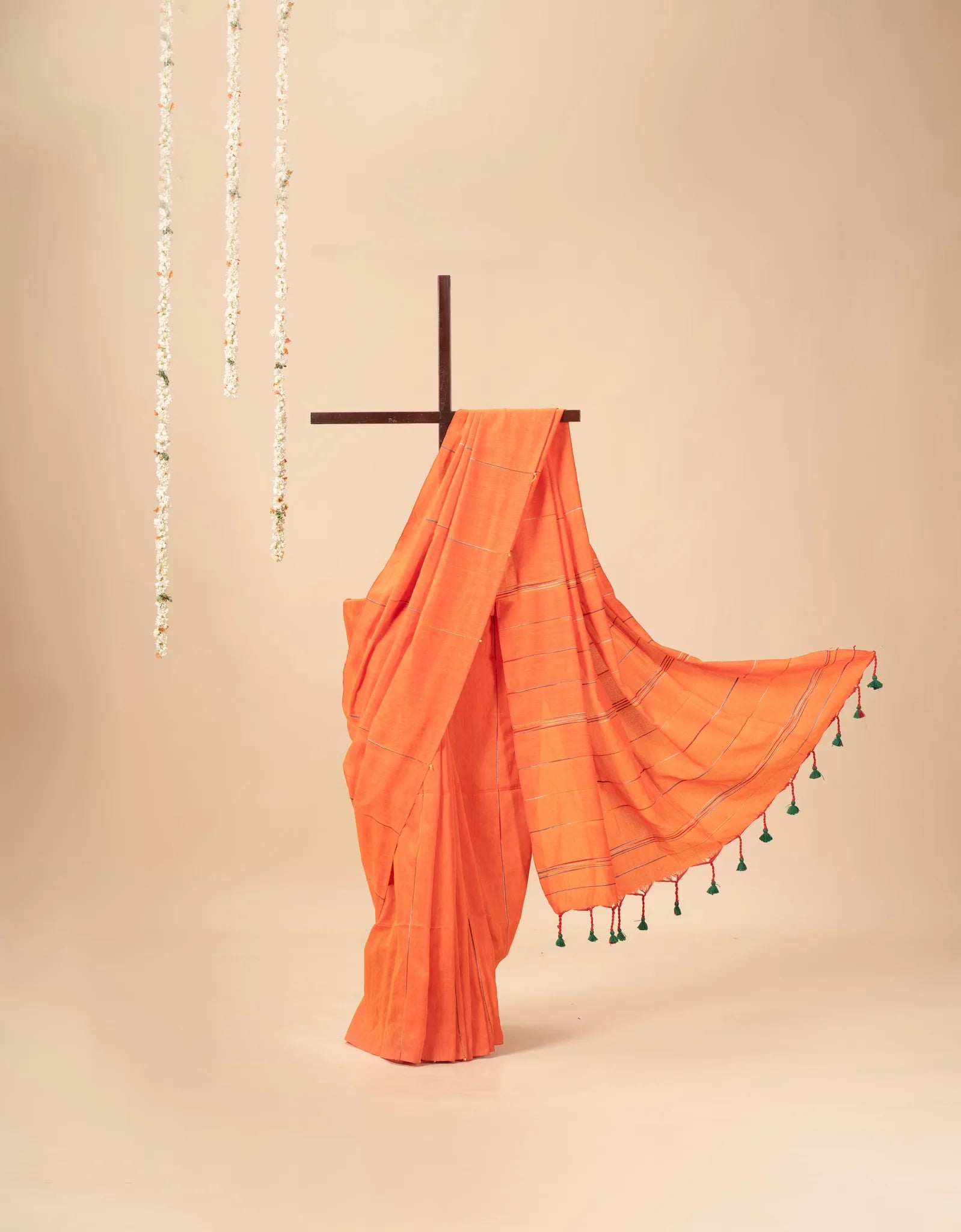 Orange Khesh Cotton Saree - view 2
