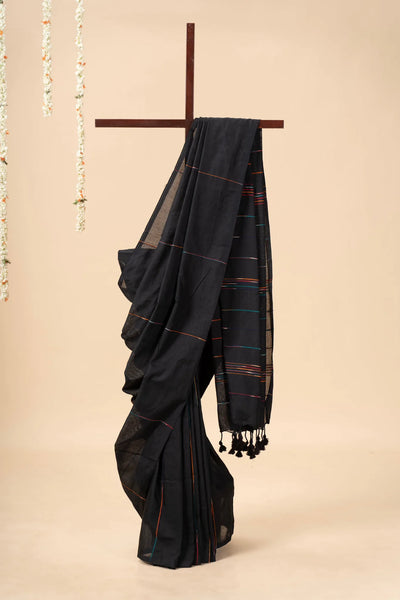 Black Khesh Cotton Saree