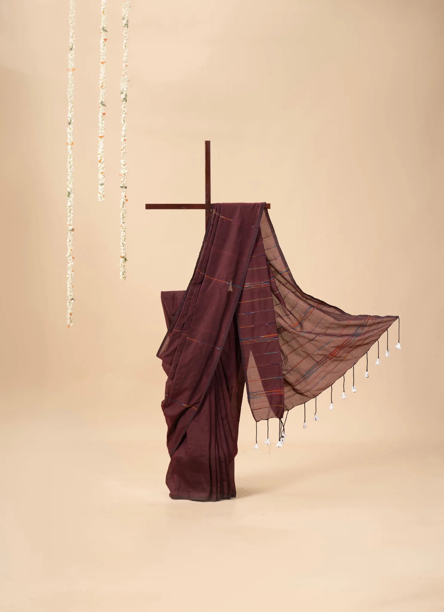 Brown Khesh Cotton Saree - view 2