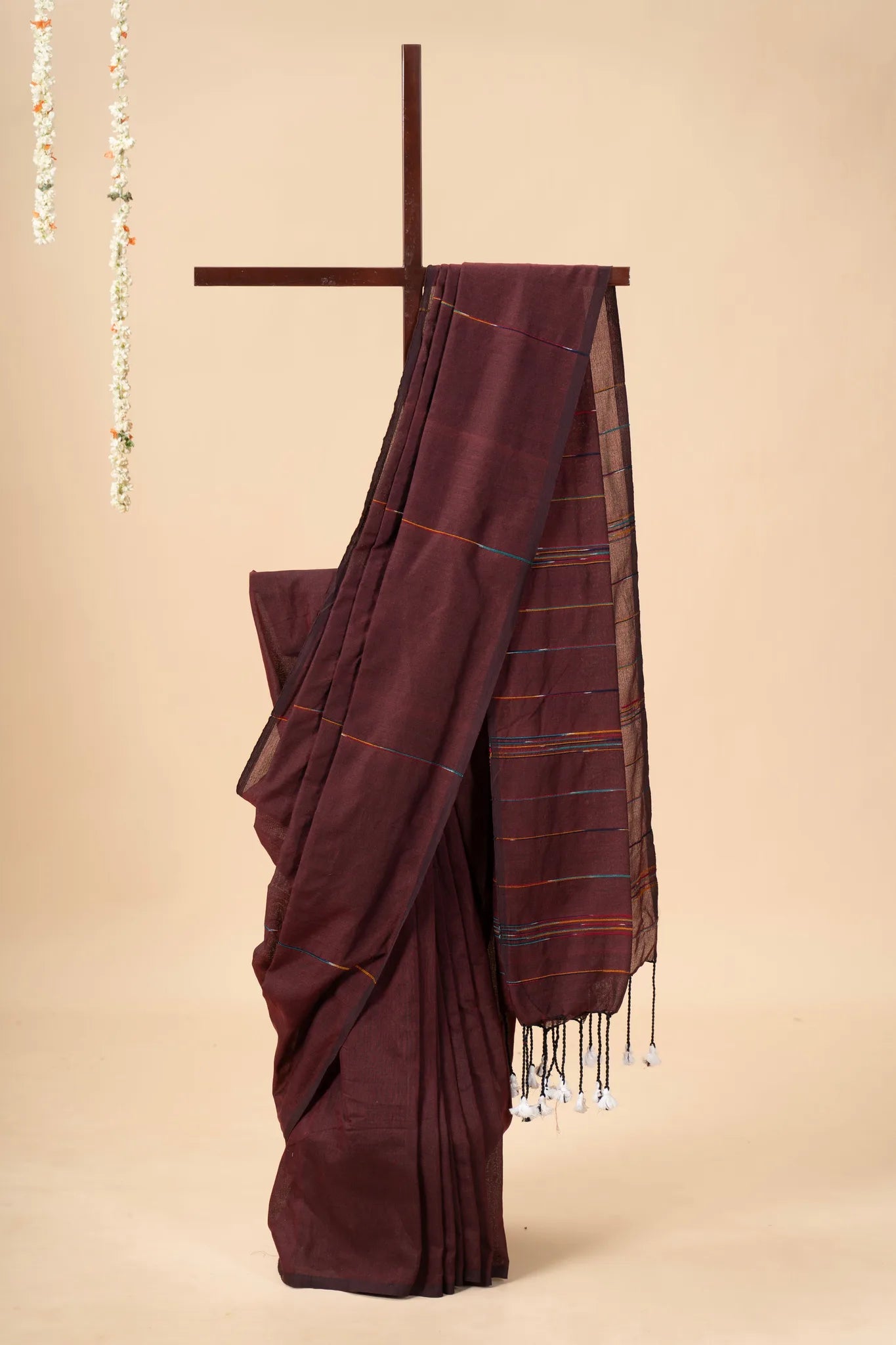 Brown Khesh Cotton Saree