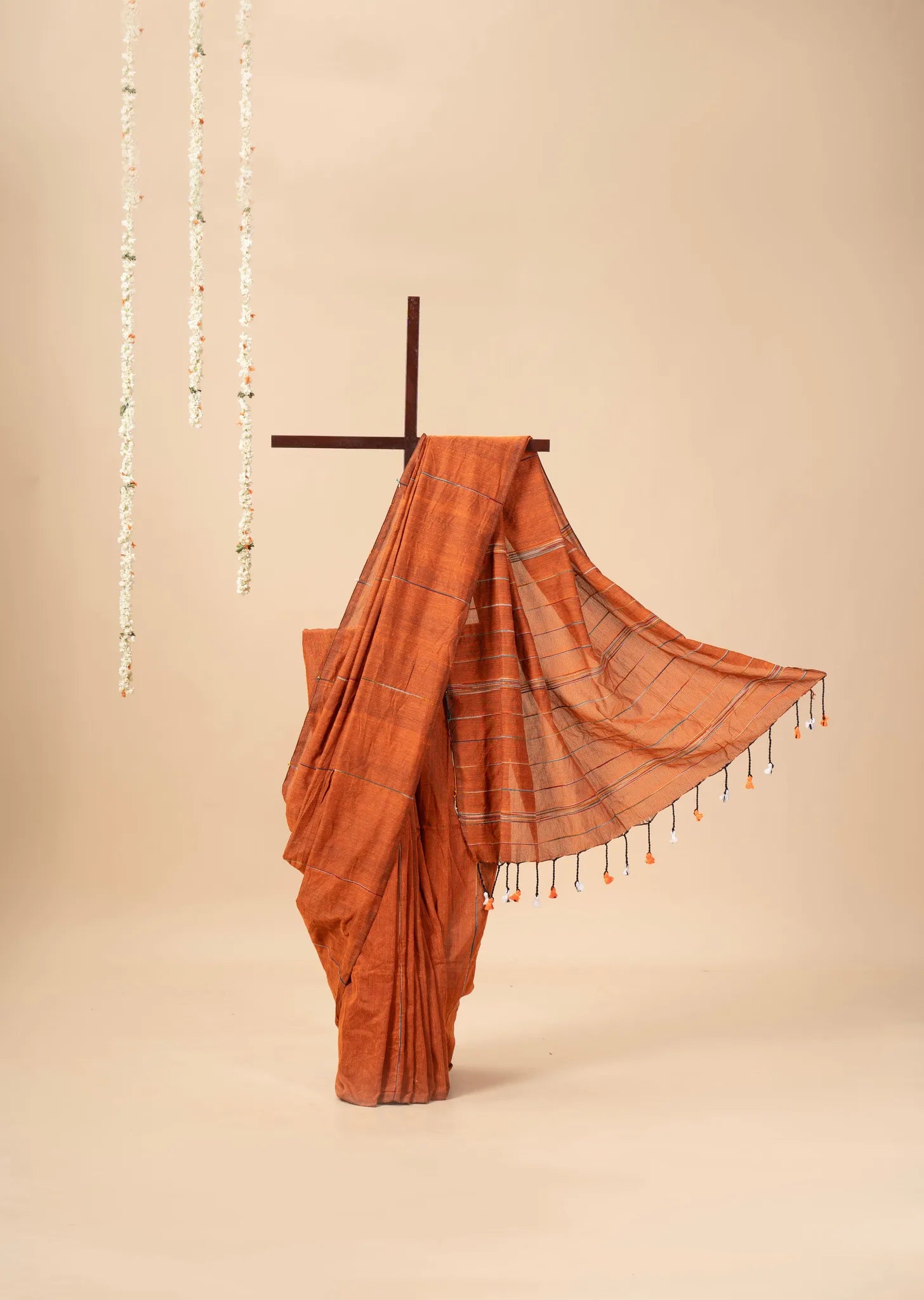 Rust Khesh Cotton Saree