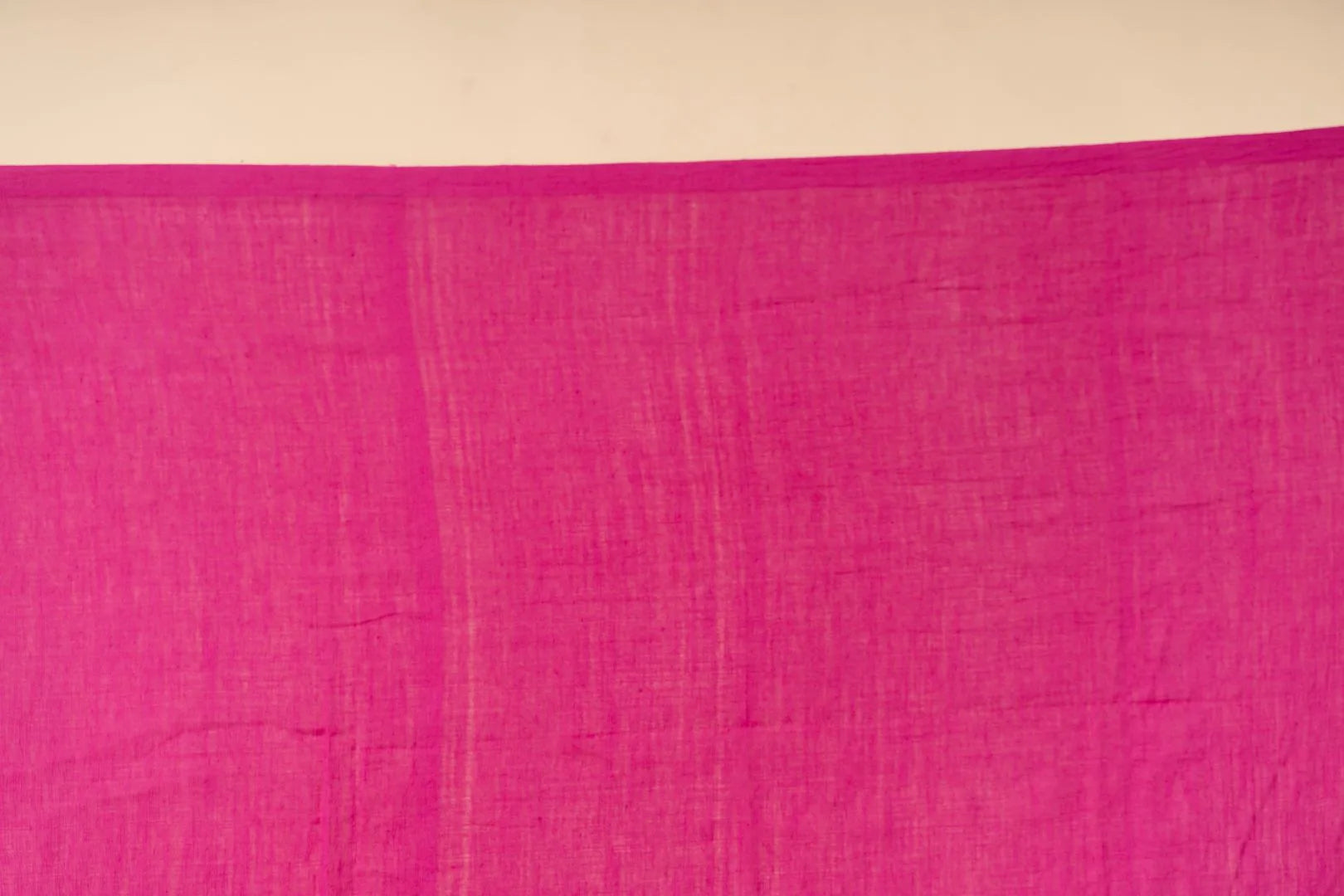 Magenta Handloom Mul Cotton Saree - view 4