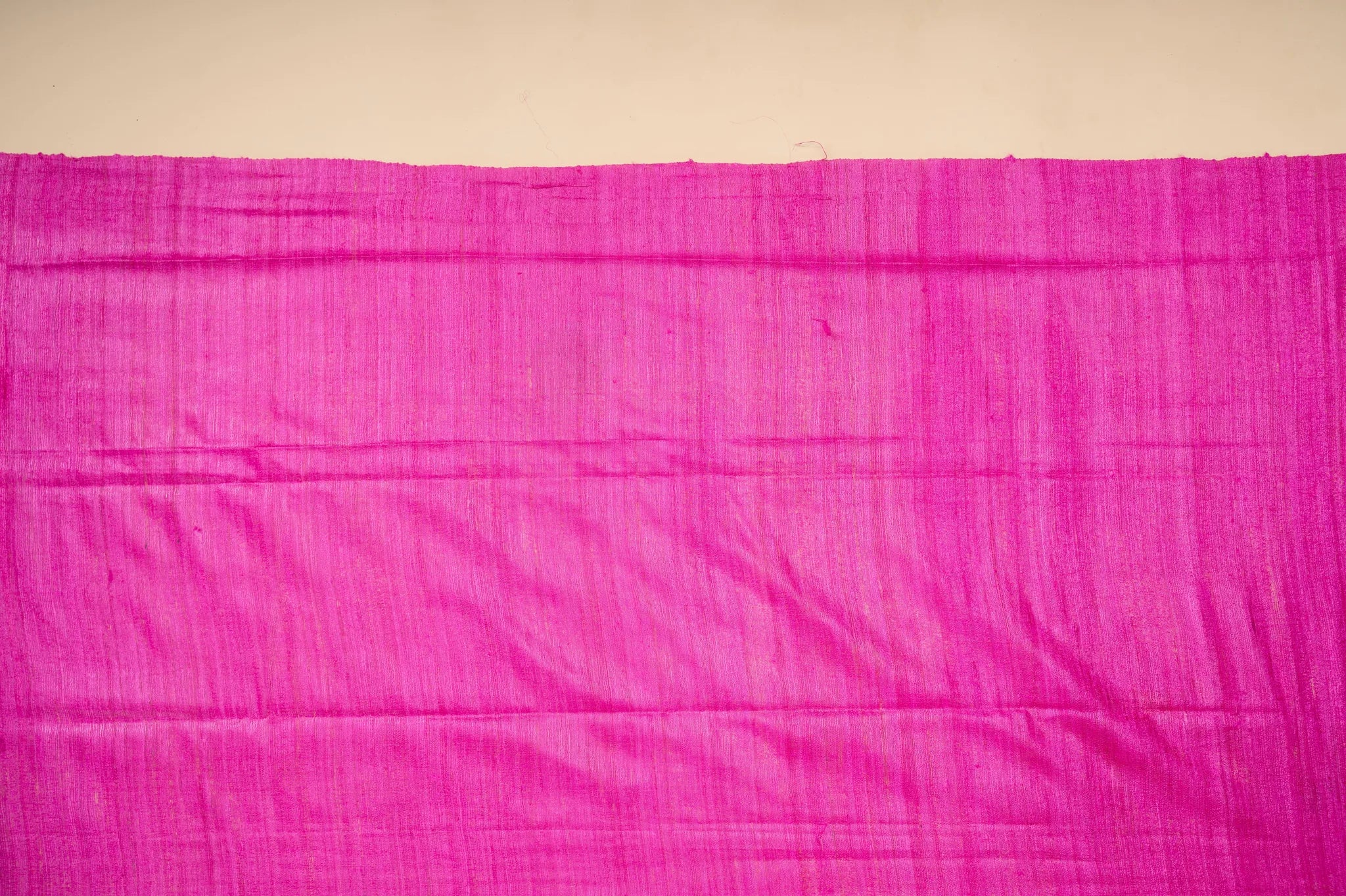Electric Pink Handwoven Gicha Tussar Silk Saree - view 4