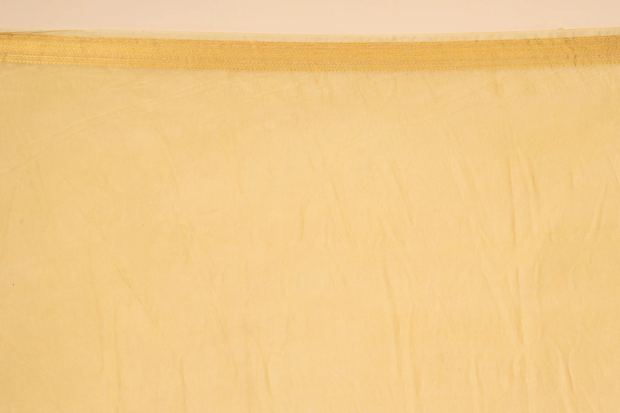 Mustard Gold Eco Print Chanderi Silk Saree - view 4