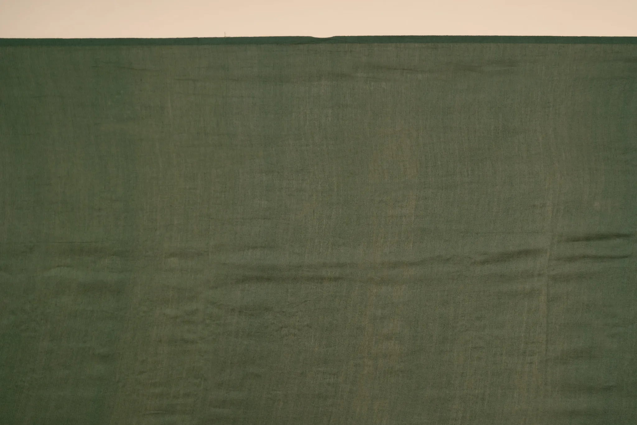Olive Green Chanderi Silk Saree with Soof Embroidery - view 4