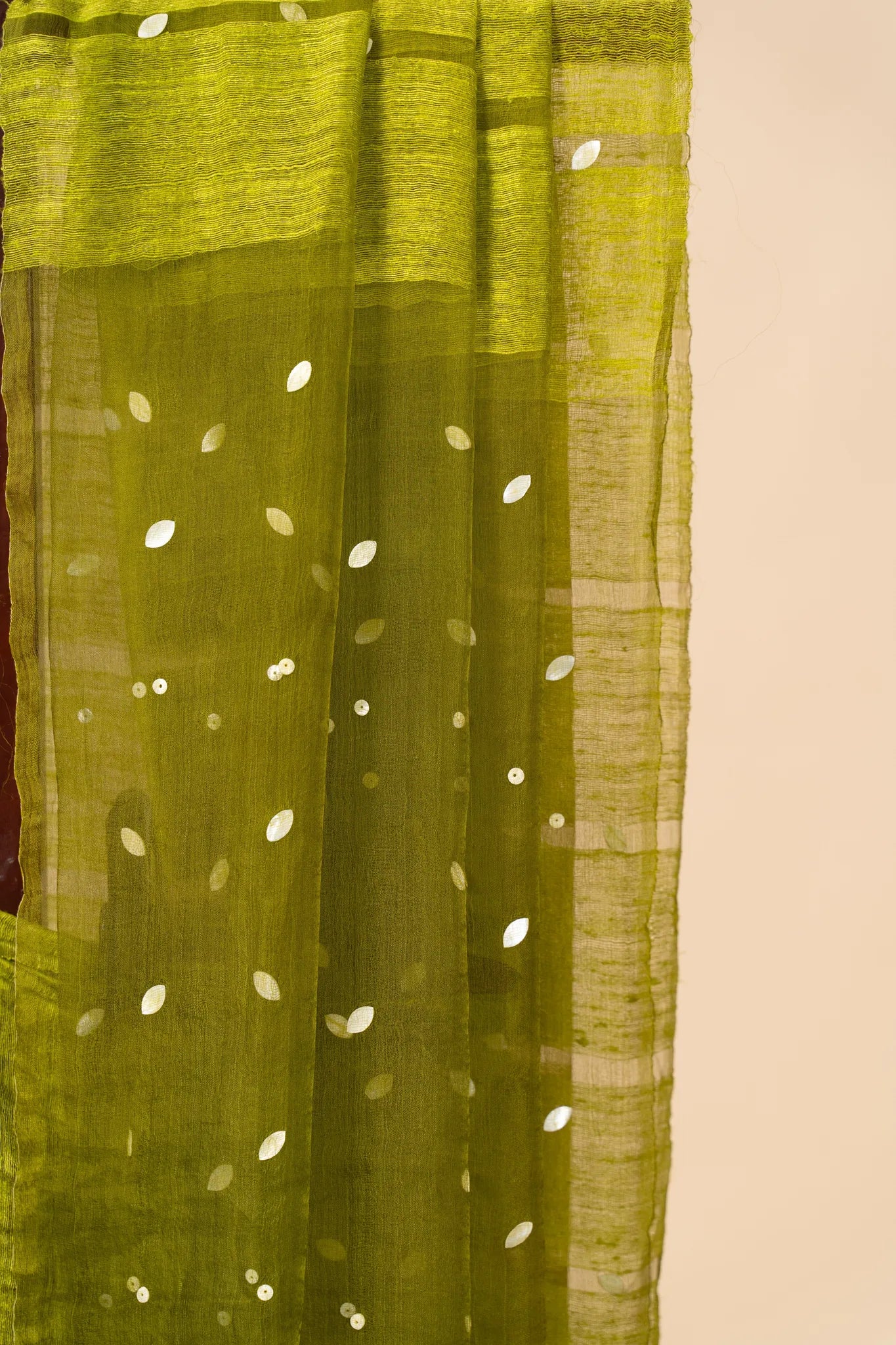 Olive Green Gini Matka Silk Saree - view 3