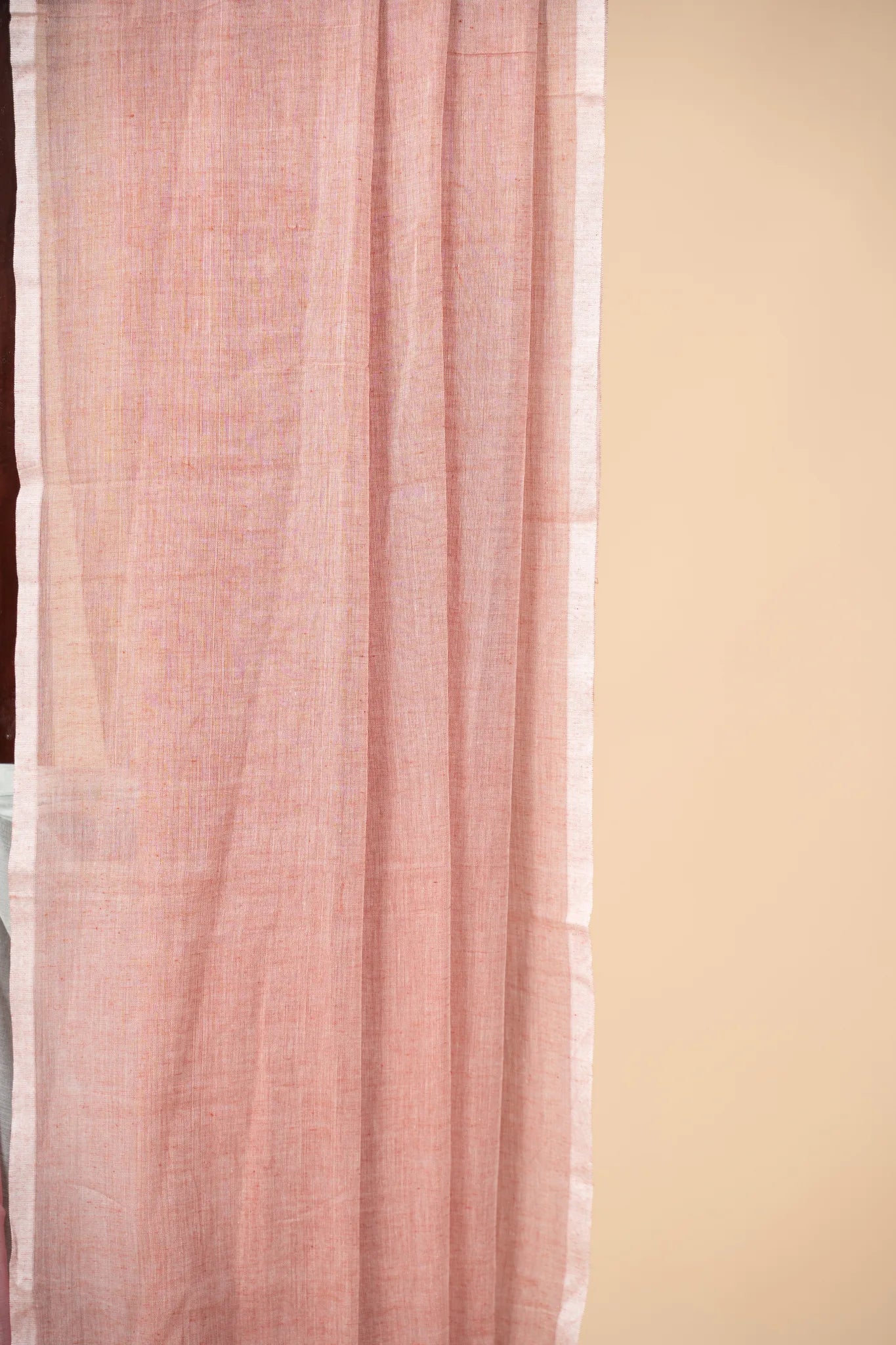 Pink & Grey Multi-Coloured Handloom Mul Cotton Saree - view 3