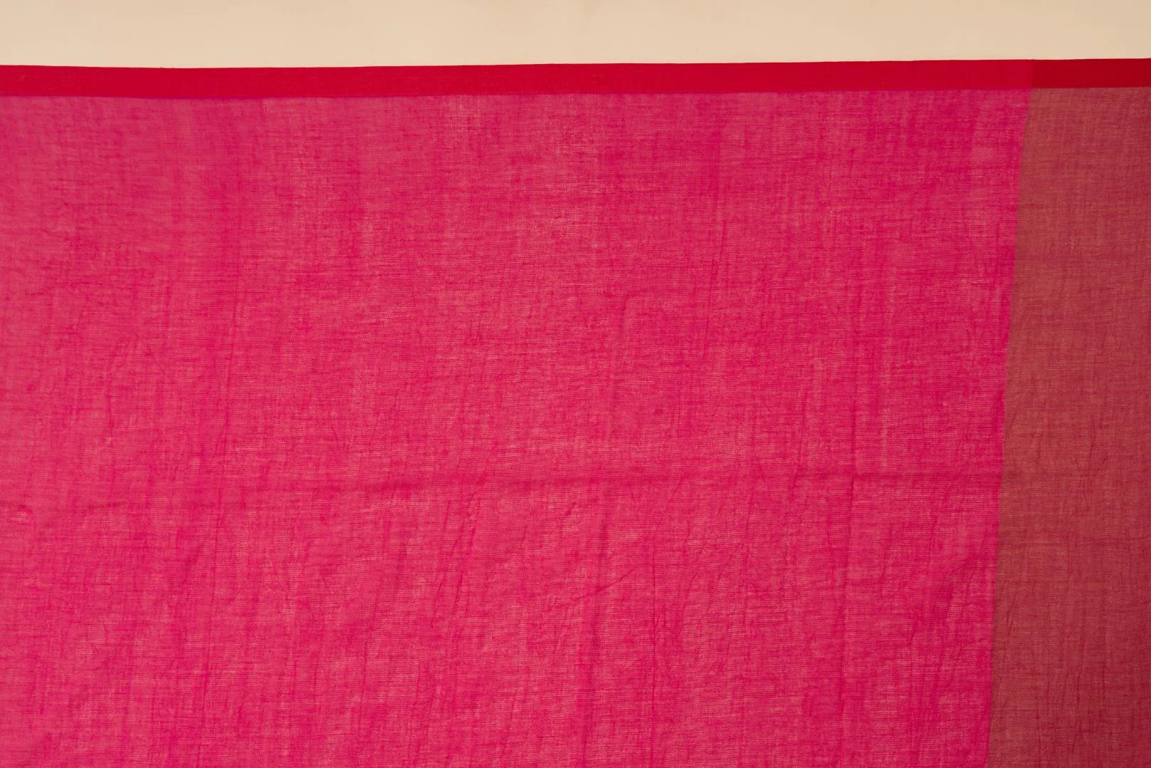 Pink Handloom Mul Cotton Saree - view 4