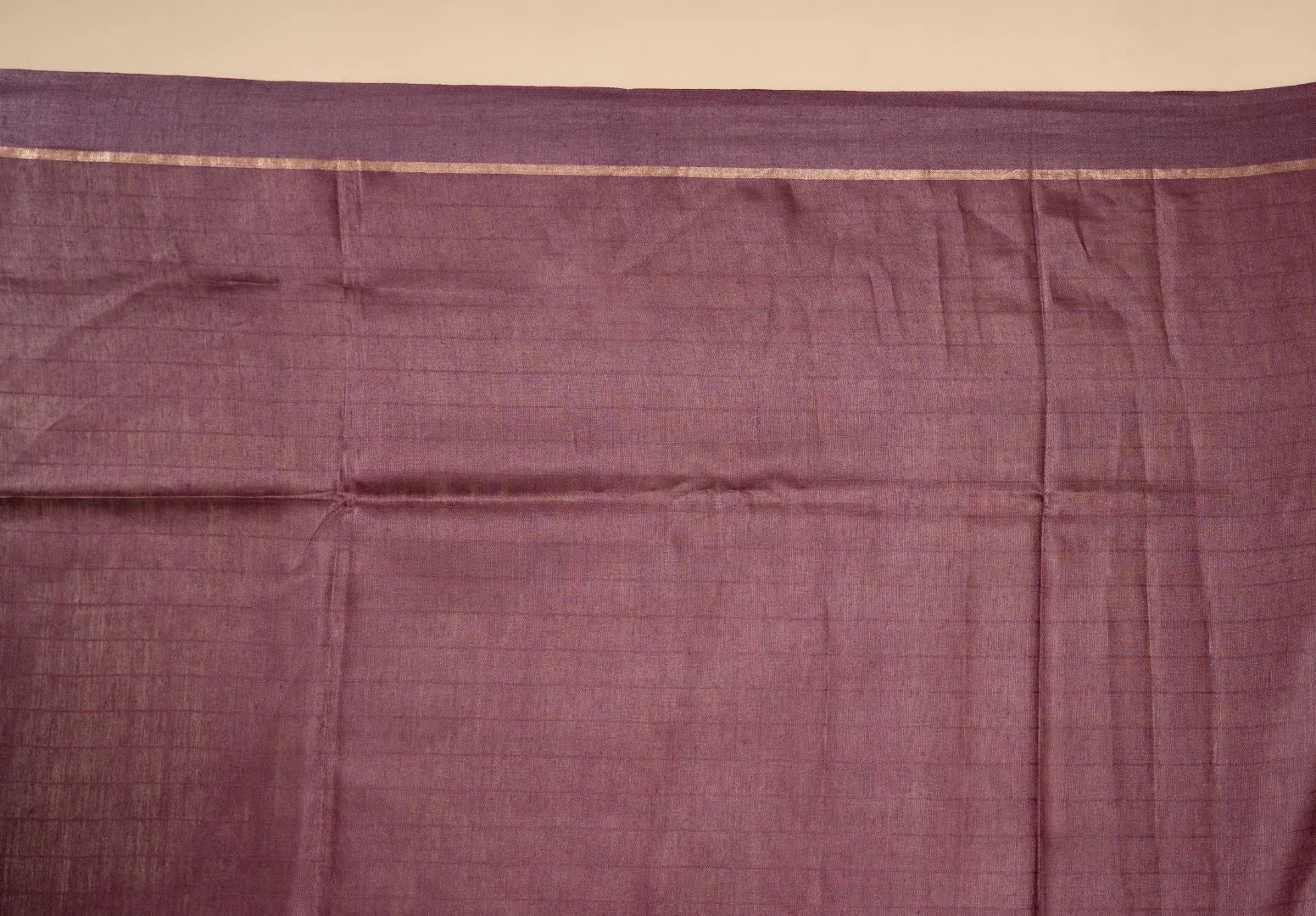 Plum Handloom Soft Tussar Silk Saree - view 4