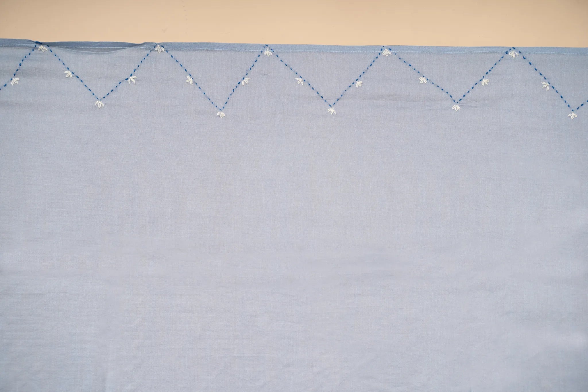 Blue Chanderi Silk Saree with Soof Embroidery - view 4