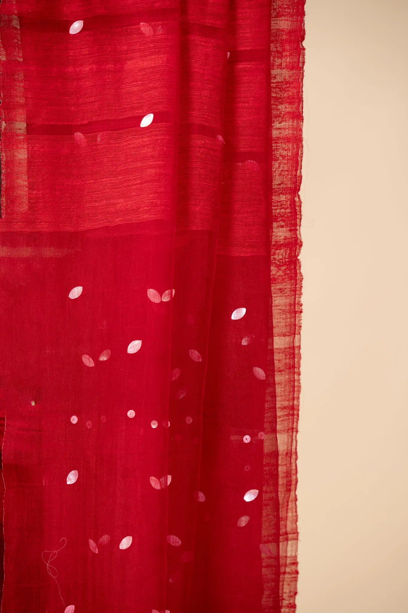 Red Gini Matka Silk Saree - view 3