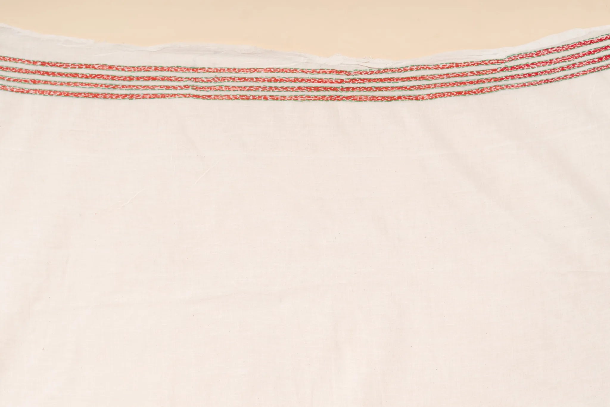 Red Nakshi Kantha Handwoven Cotton Saree - view 4