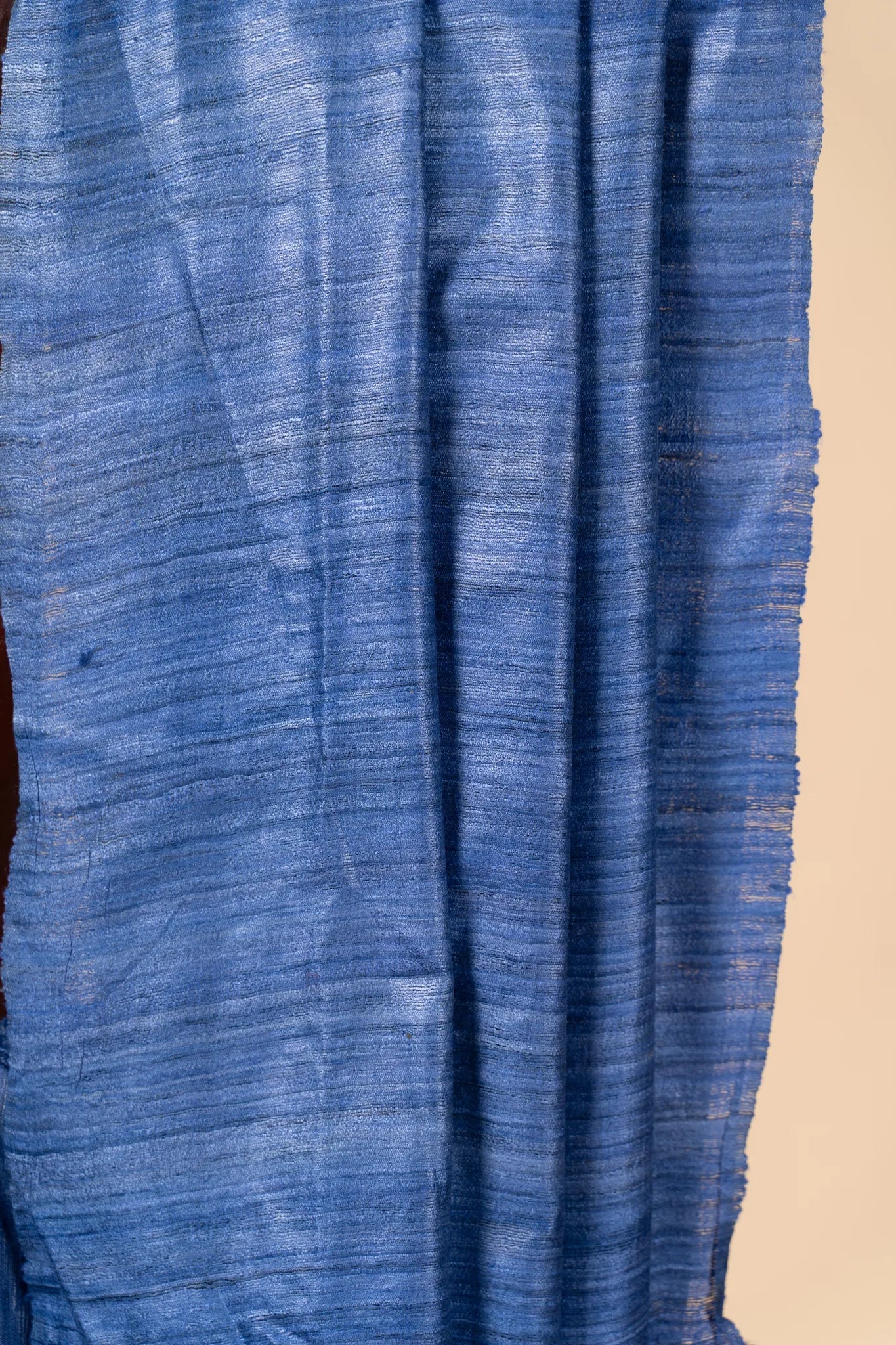 Royal Blue Handwoven Gicha Tussar Silk Saree - view 3