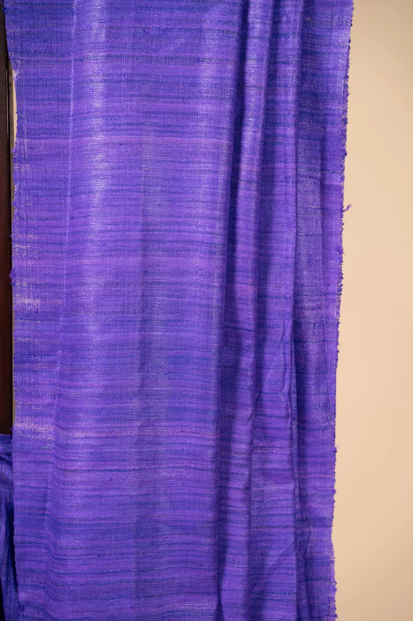 Violet Handwoven Gicha Tussar Silk Saree - view 3
